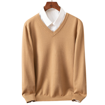 Bexford - Pull V-Neck en Pur pour Hommes