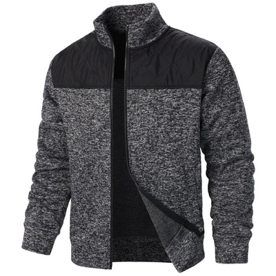 Henri – Manteau Tricoté à Rayures Élégant